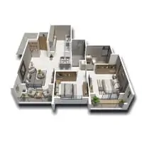 Maheshwaram Vrinda Ravet 2 BHK Floor Plan Image