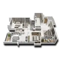 Maheshwaram Vrinda Ravet 3 BHK Floor Plan Image